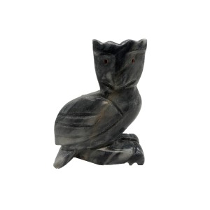 Sunny Grey (Dark) Hand Carved Marble Owl H:13 x W:10.5cm Sunny Grey (Dark) Hand Carved Marble Owl H:13 x W:10.5cm